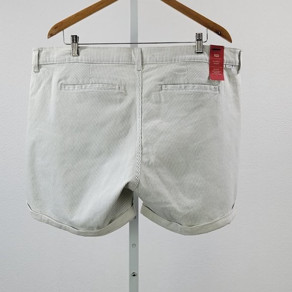 LEVIS striped classic chino shorts blue Sz 18/34w - Picture 4 of 9
